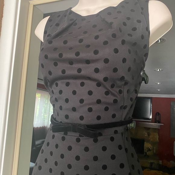*Vintage Rockabilly Audrey Hepburn 60s Style*Little Black Dress*Polka Dot*Elle - Picture 6 of 9